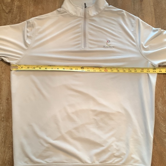 Peter Millar Large Wicking Quarter Zip in White from River Course - Picture 12 of 12